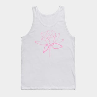 Lotus Flower Calligraphy (Pink) Tank Top